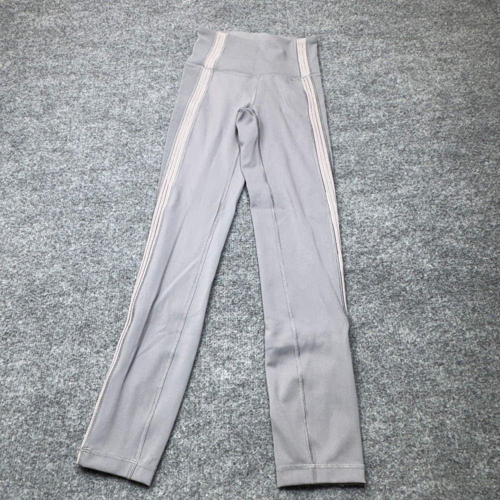 Lululemon Power Lines Pants Womens 2 Gray High Rise Yoga Lace Leggings 26 W5BLIS
